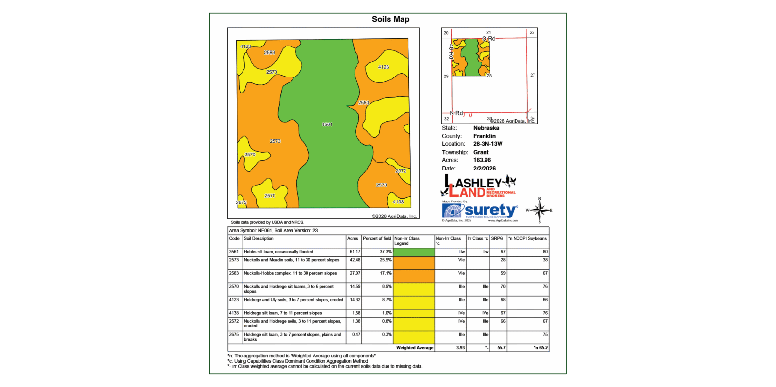 163 Acres, Franklin County, Double Deuce LLC