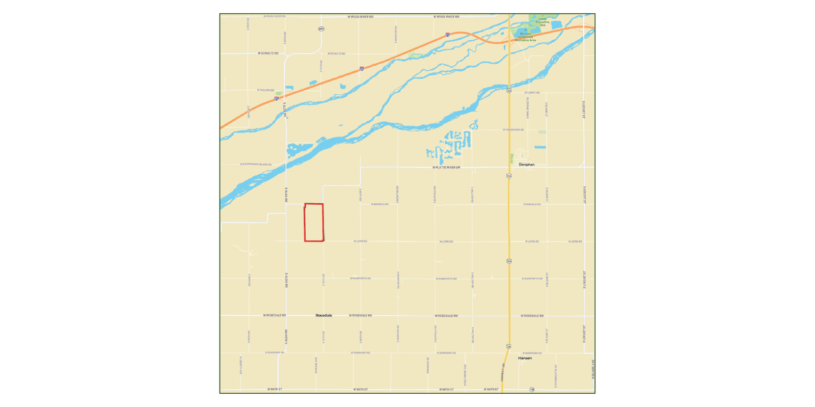315 Acres, Hall County, Doniphan Pivots