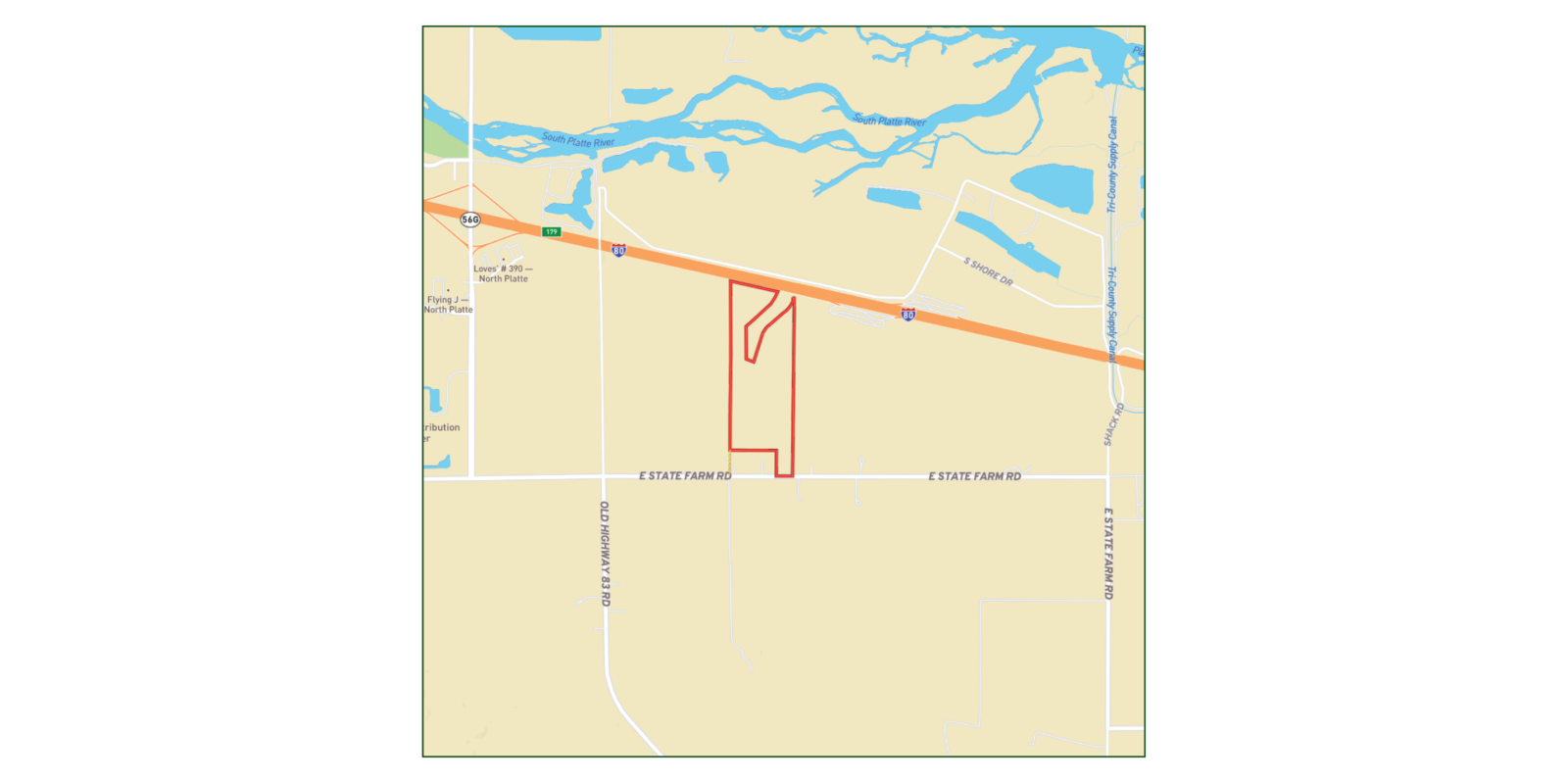 97 Acres, East State Farm Pivot and Creek