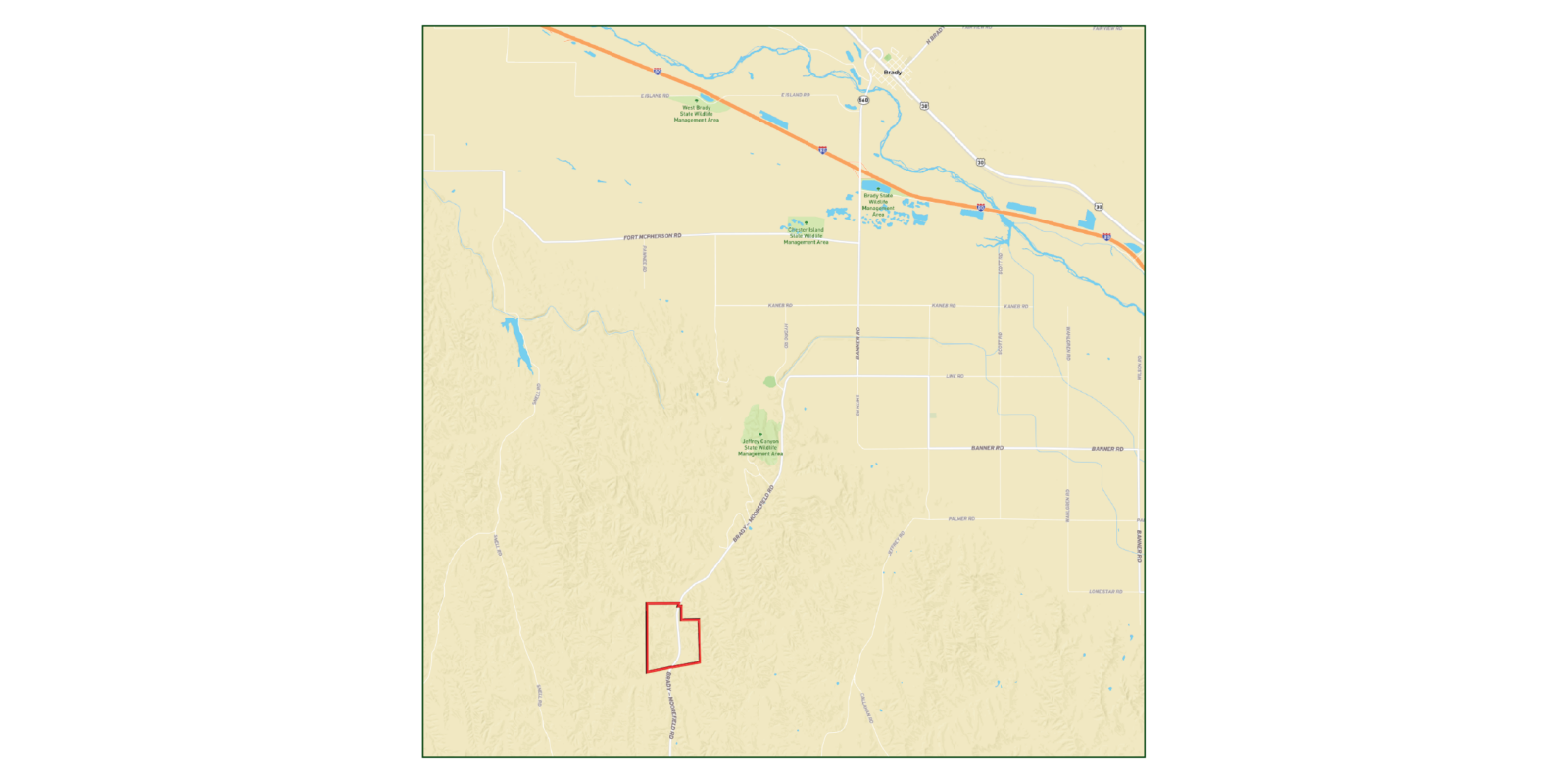 357 Acres, Brady-Moorefield Road Canyon Pasture