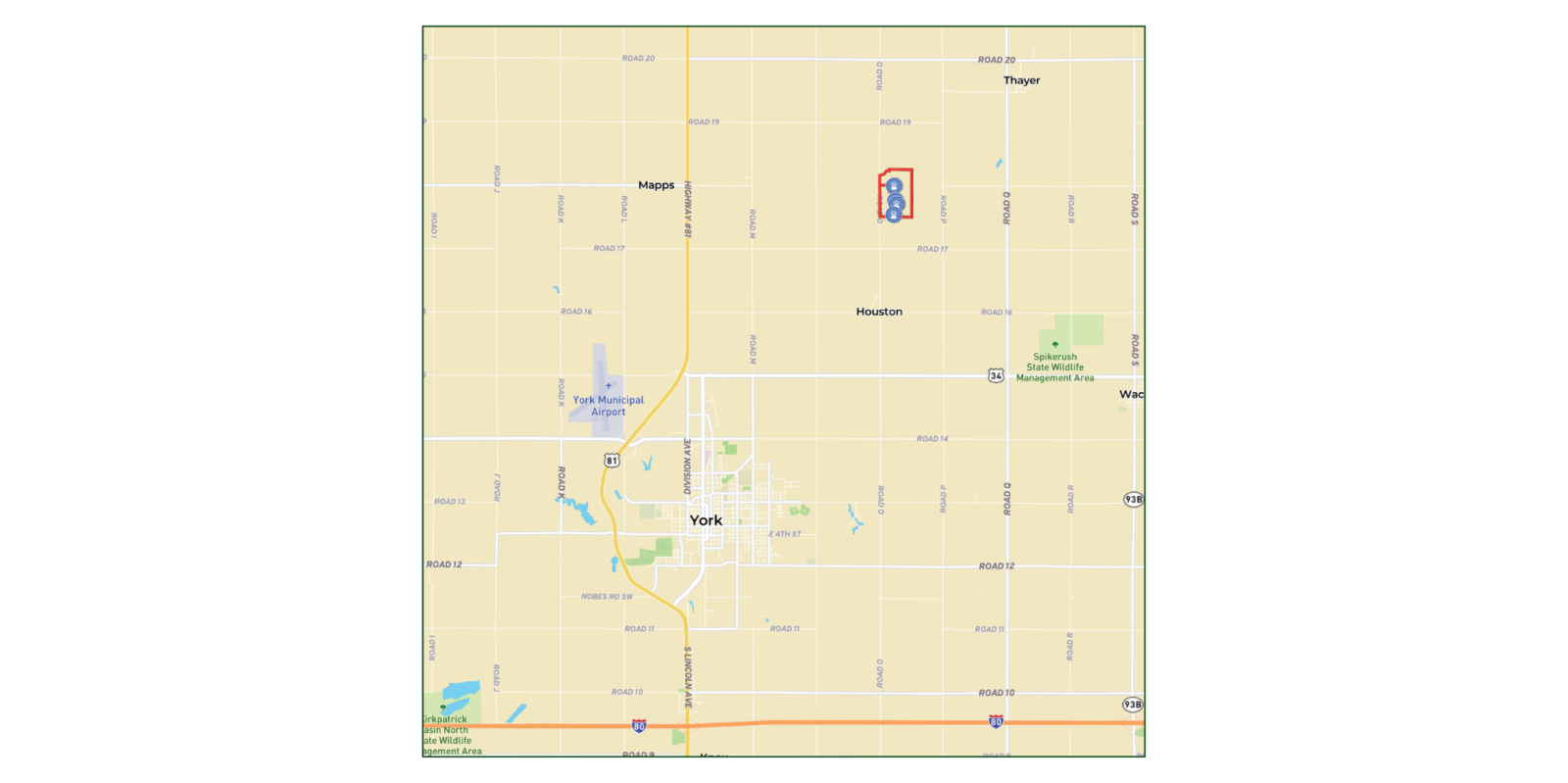 229 Acres, York County Pivots