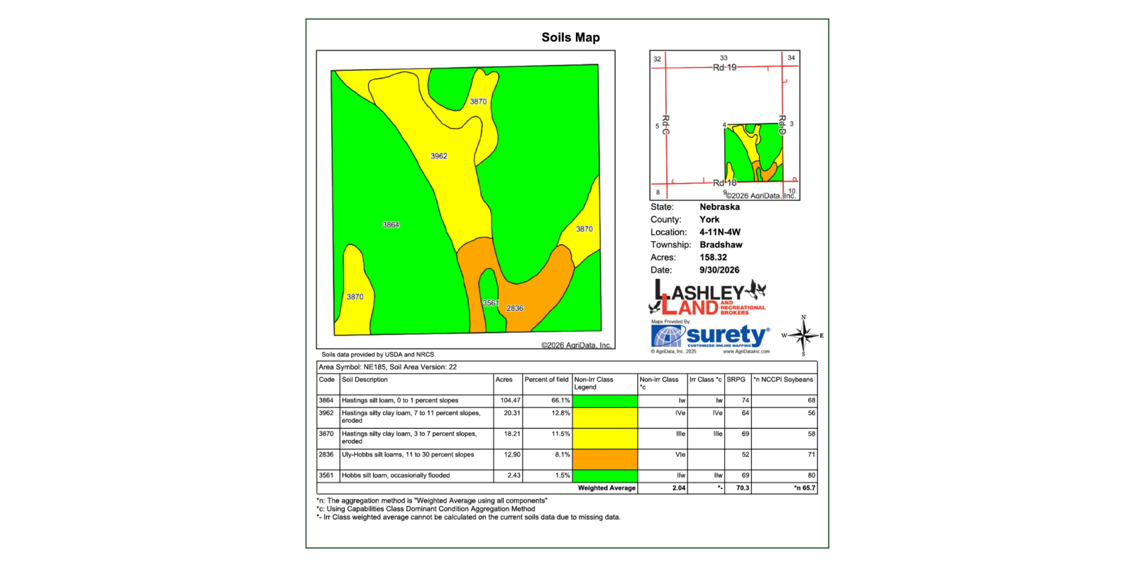 159 Acres, York County Pivot Farm